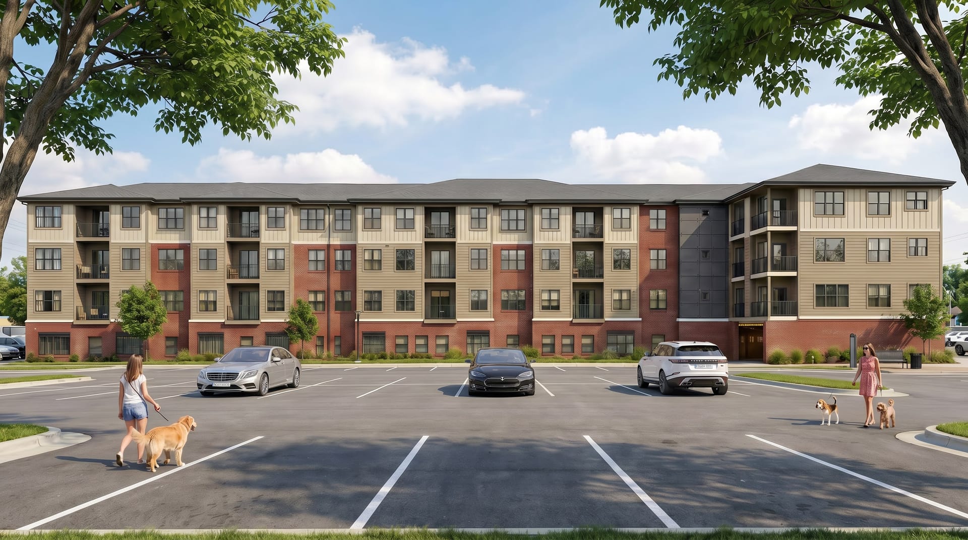 Front elevation & parking